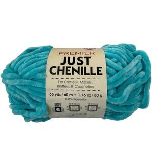 Premier Yarns Just Chenille Aqua 2017-13 1.76 oz 65 Yards
